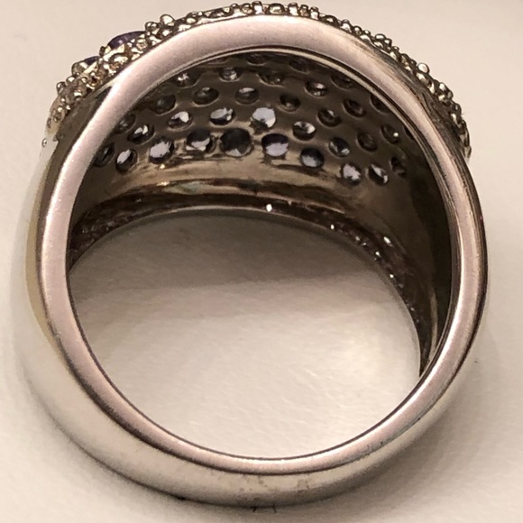 NWOT Sterling Silver Large Tanzanite Ring - Picture 6 of 8